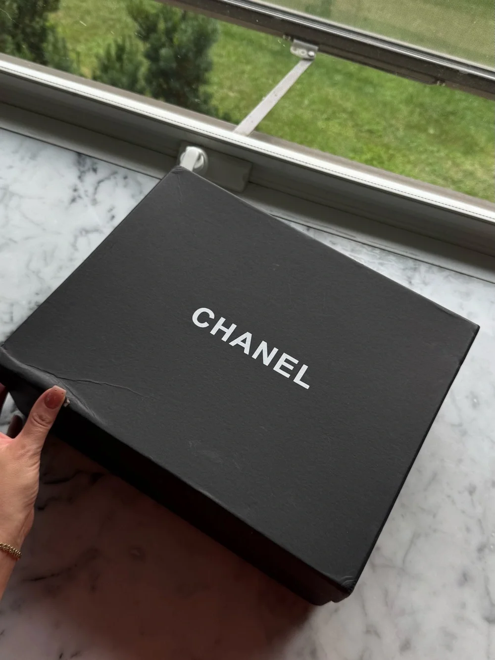 CHANEL Black Leather Lug-Sole Mid-Calf Combat boots